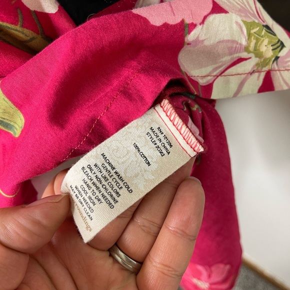 Soft Surroundings New Japanese Floral Tunic SMALL Boho Lagenlook Costal - Picture 5 of 7